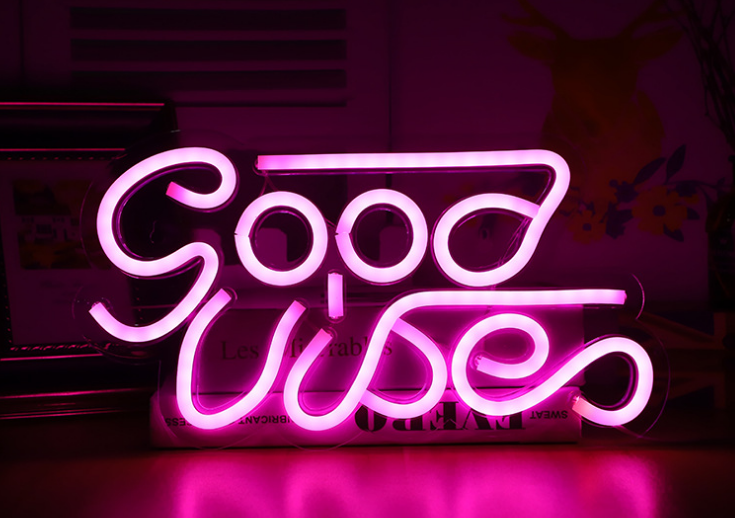 Neon light on a clear acrylic wall panel - Image 3