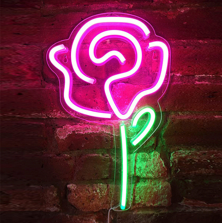 Neon light on a clear acrylic wall panel - Image 4
