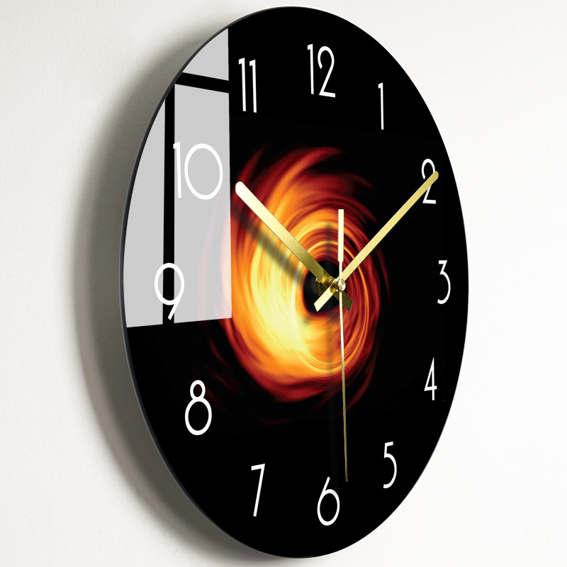 Silent round wall clock with glass dial - Image 4