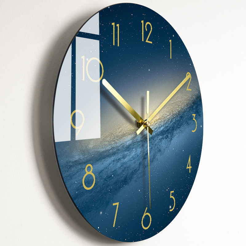 Silent round wall clock with glass dial - Image 6