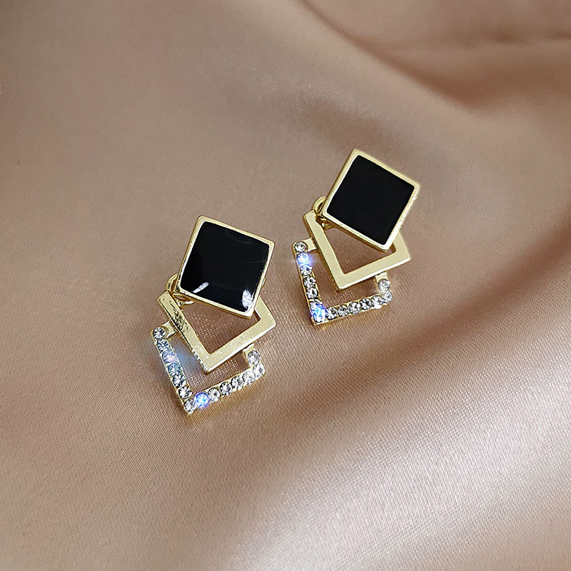 Silver-plated alloy stud earrings, model 1 - Image 5