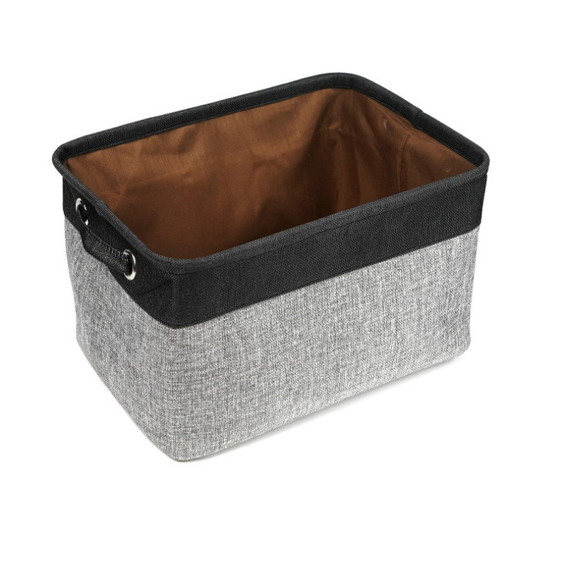 Linen storage basket for dog toys, beige - Image 5