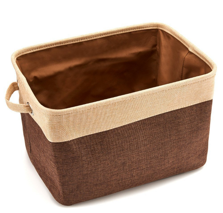 Linen storage basket for dog toys, beige - Image 6