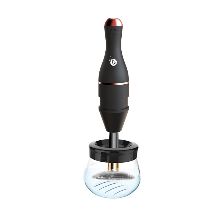 Limpiador eléctrico de brochas de maquillaje USB, negro - Imagen 3