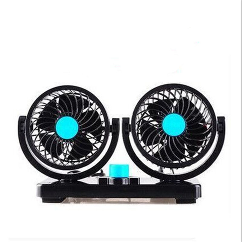 Car fan with two heads, black - Image 2