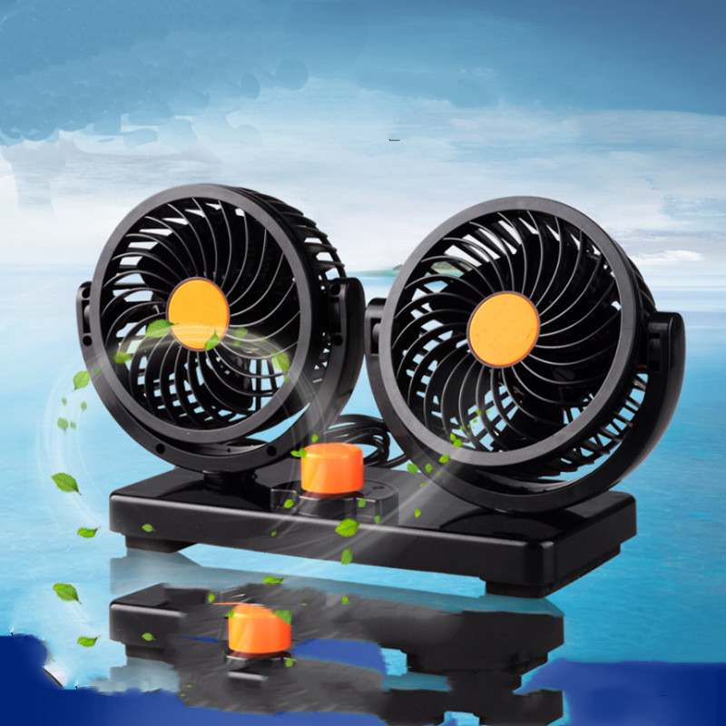 Car fan with two heads, black - Image 4