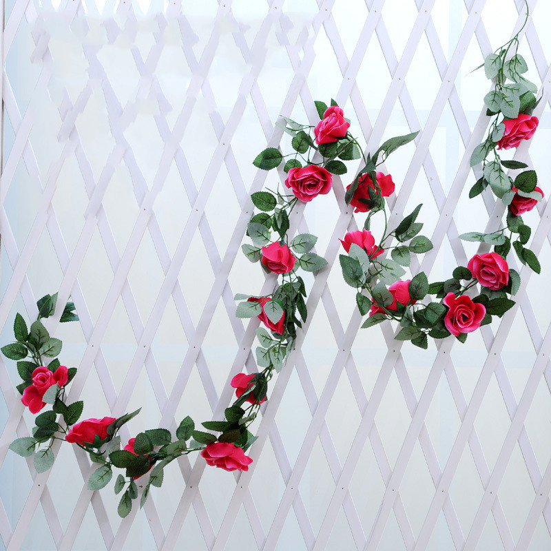 Girlande mit künstlichen Rosen, weiß – Bild 5