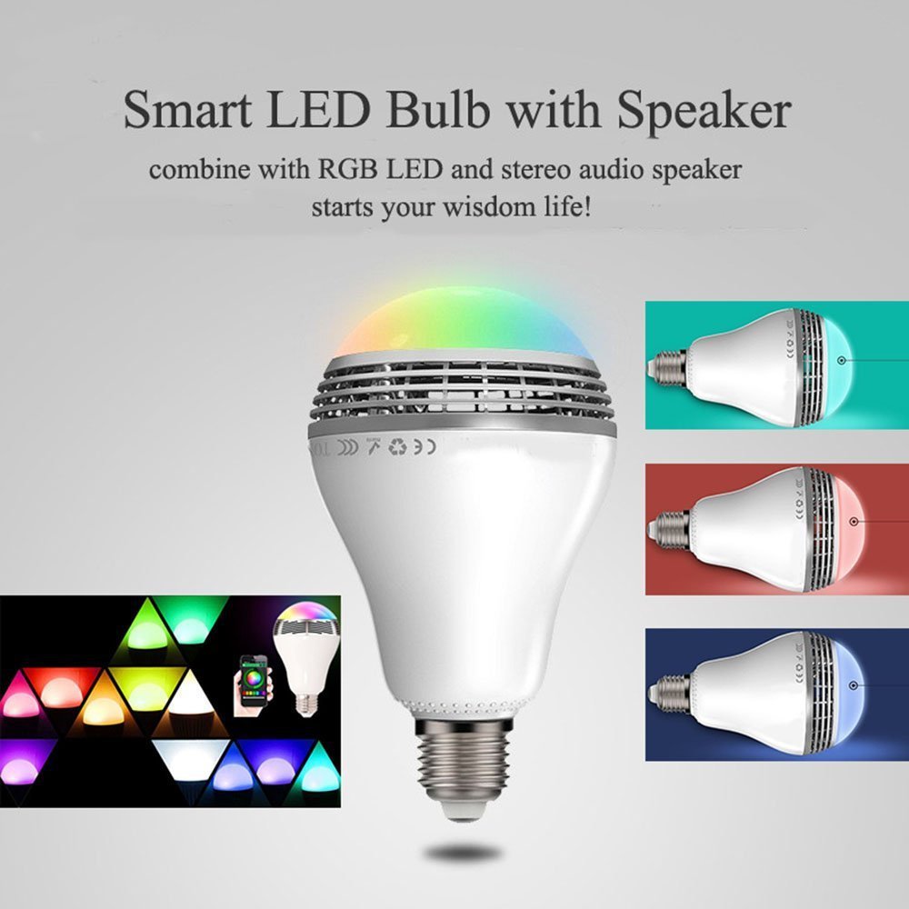 Ampoule avec enceinte bluetooth, lumière RGB – Image 2