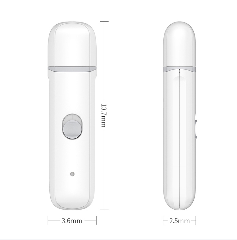 Lima de unhas elétrica para cães e gatos, branca - Image 2