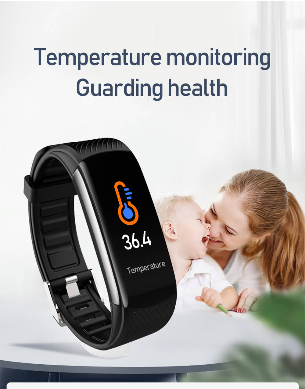 Reloj digital con bluetooth, morado oscuro - Imagen 4