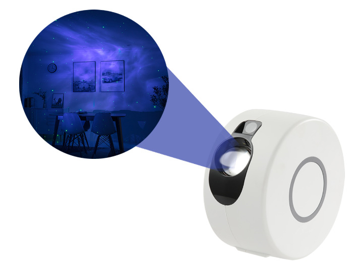 Draaiende sterrenhemelprojector met afstandsbediening, grijs - Afbeelding 5