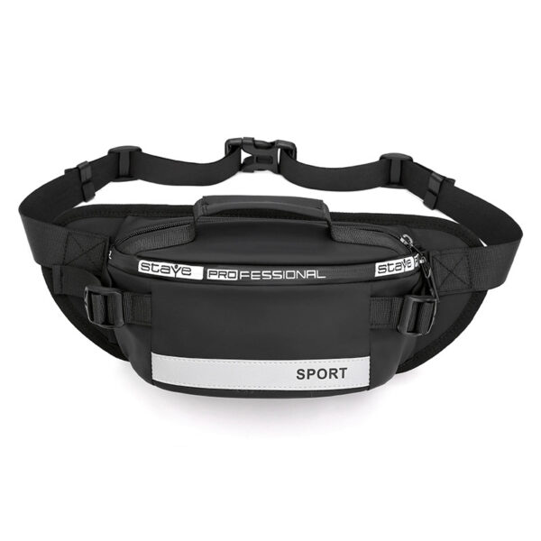 Sac banane à détails réfléchissants, noir