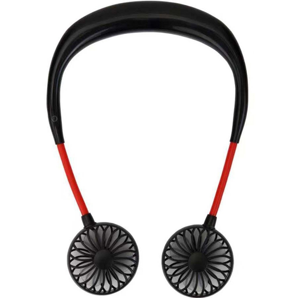 Ventilador de cuello recargable, negro