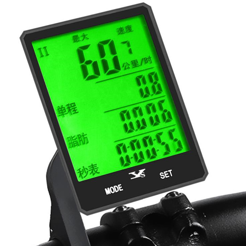 Compteur de vélo avec odomètre et chronomètre, noir – Image 3