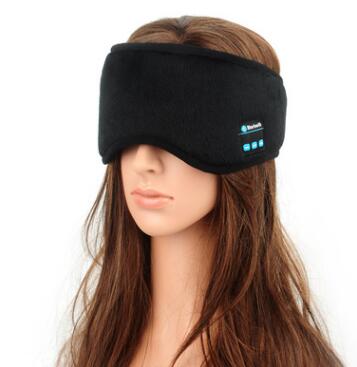 Antifaz para dormir con auriculares Bluetooth, negro