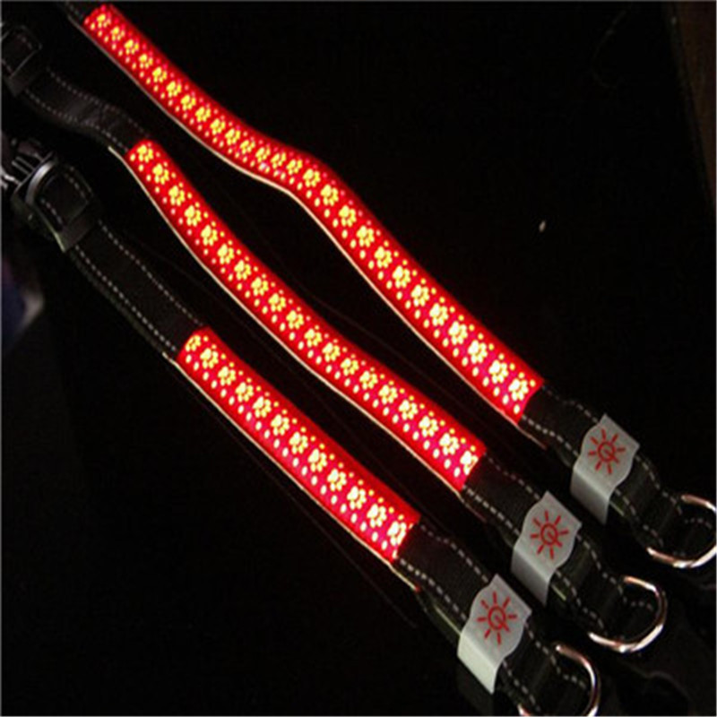 Coleira LED luminosa para cães, preta - Image 3