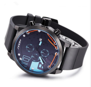 Relógio de homem cronógrafo, bracelete vermelha - Image 4