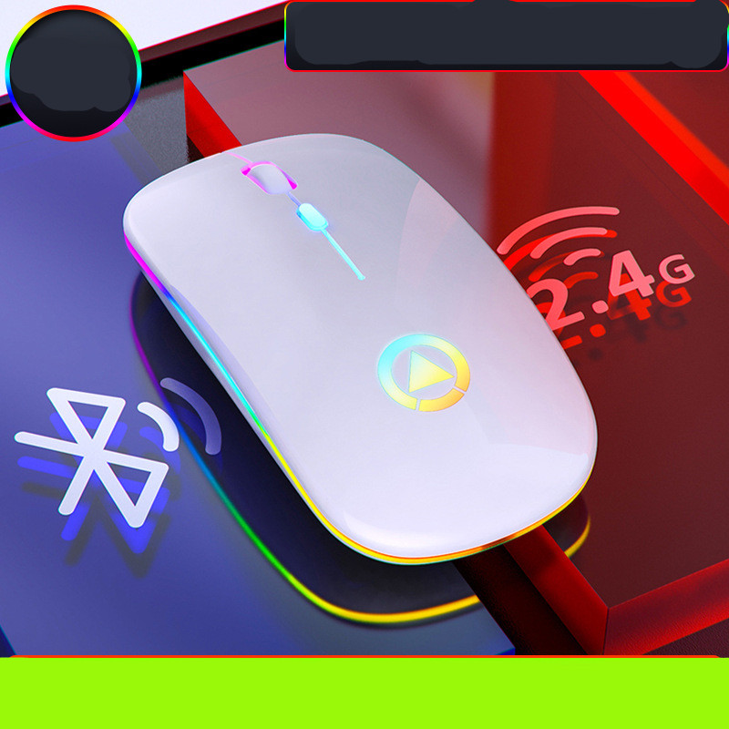 Slim battery-powered wireless mouse, metallic grey - Image 3