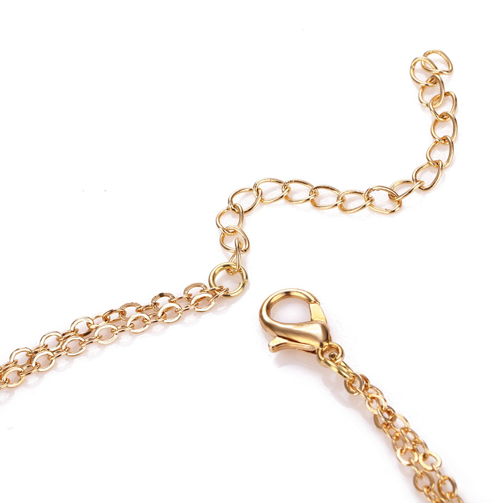 Ras-de-cou multirang à pendentifs ronds, doré – Image 3