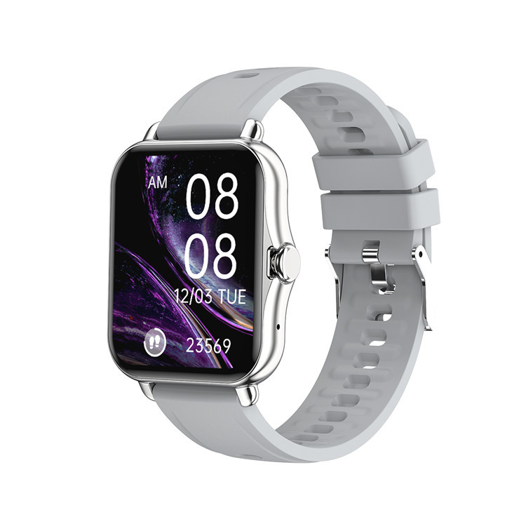 Reloj inteligente con correa de silicona, rosa - Imagen 2