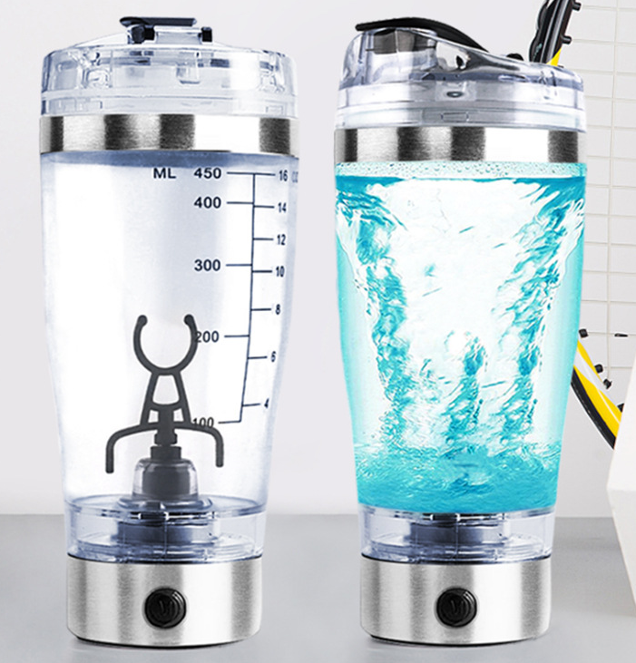 Elektrische shakebeker voor eiwitshakes, wit - Afbeelding 2
