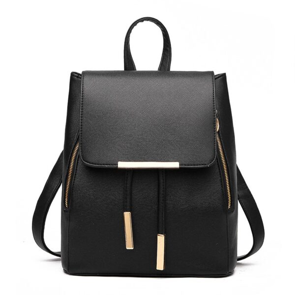 Women's faux leather backpack, bucket shape
