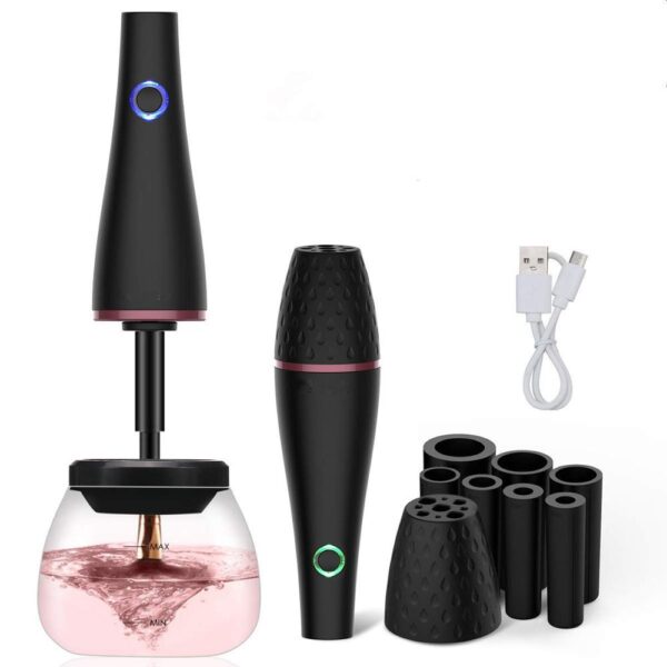 Nettoyeur électrique de pinceaux rechargeable, noir