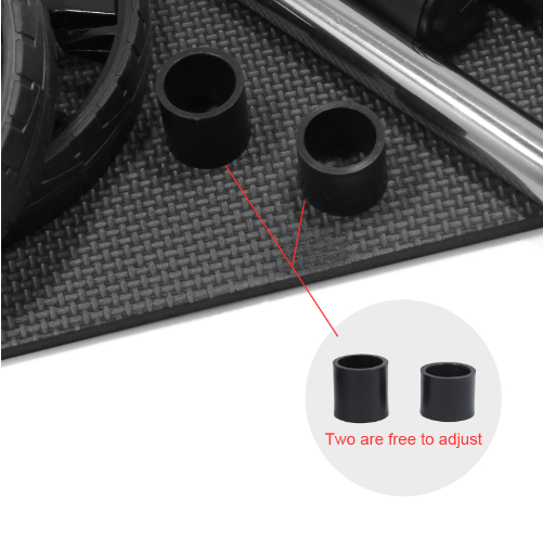 Ab roller with knee mat, black - Image 3