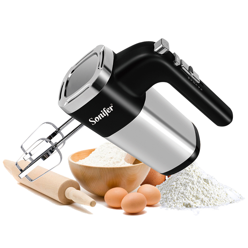 Hand mixer with five speeds and turbo, white