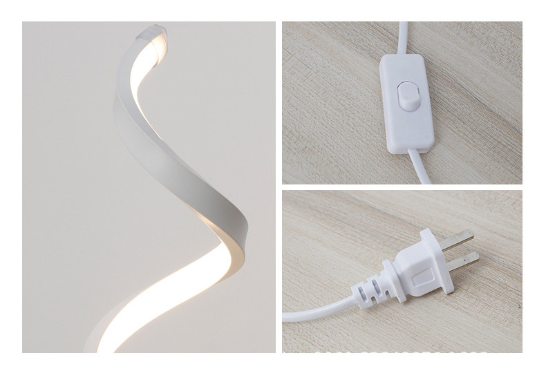 Lampe de table LED courbée avec télécommande, dorée – Image 4