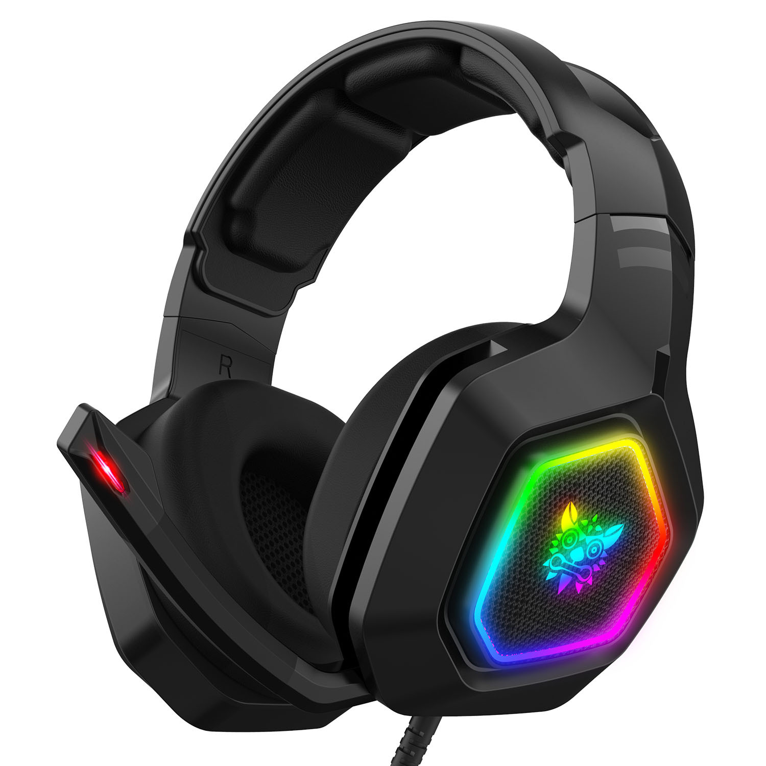 Gaming headphones with microphone, black