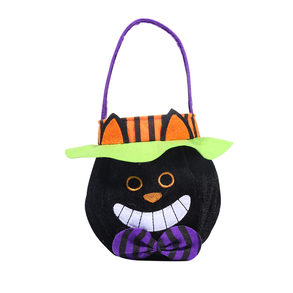 Saco de doces Halloween preto com capuz