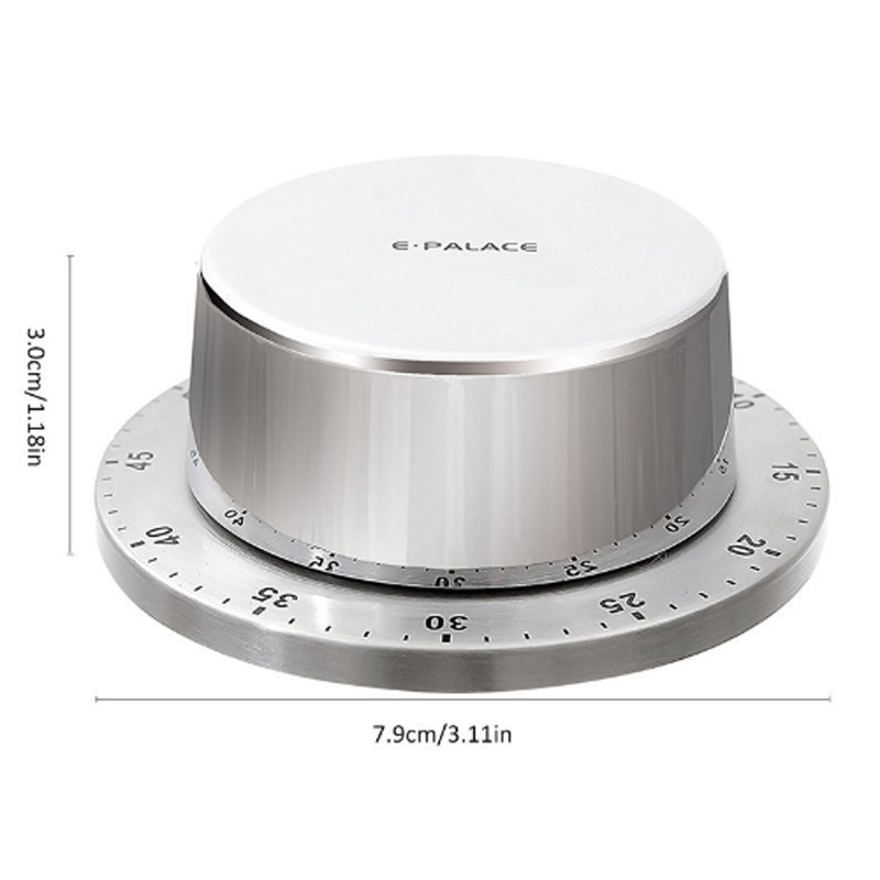 Magnetic mechanical kitchen timer, silver - Image 5