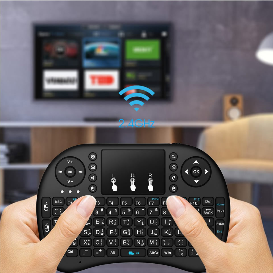 Kabellose Mini-Tastatur mit Touchpad, schwarz – Bild 2