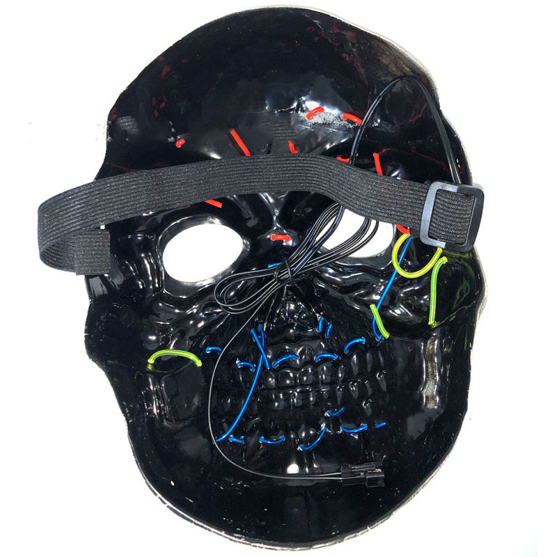 Leuchtende Totenkopfmaske in drei Farben – Bild 5