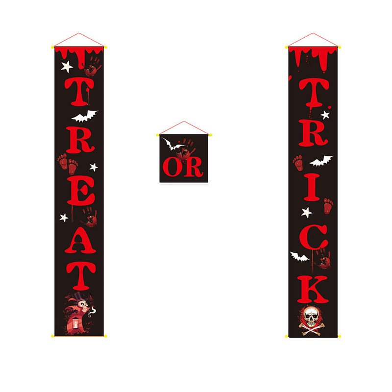 Türvorhang für Halloween aus Vliesstoff, schwarz