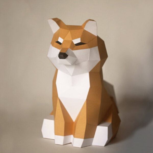 Paper hanging decoration shaped like a dog