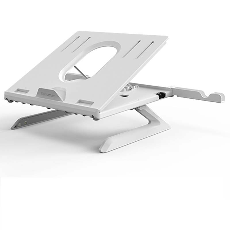 Opvouwbare laptopstandaard met negen hoekstanden, wit - Afbeelding 4