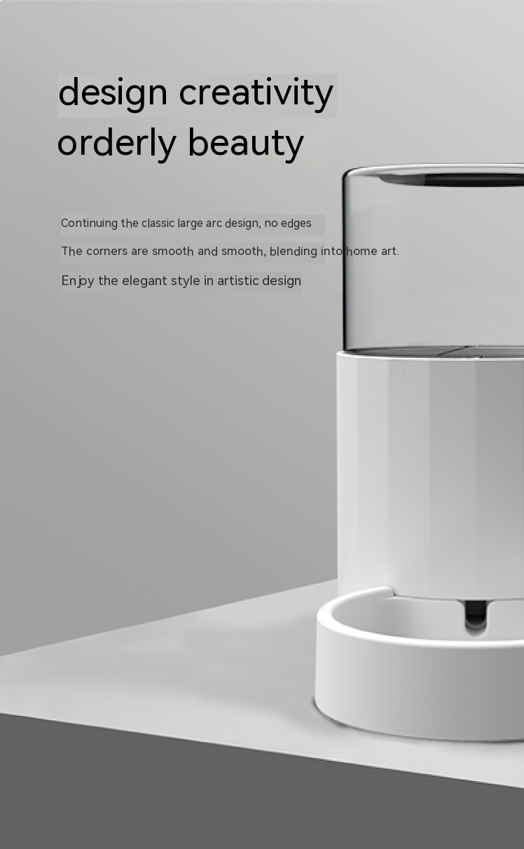 Ronde waterdispenser voor katten, wit - Afbeelding 4