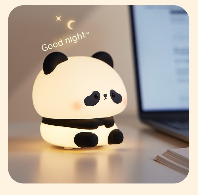 Luz de noche panda recargable de silicona - Imagen 4