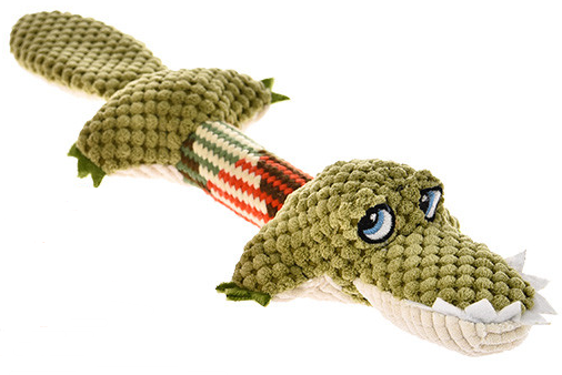 Hundespielzeug aus Plüsch, Krokodil