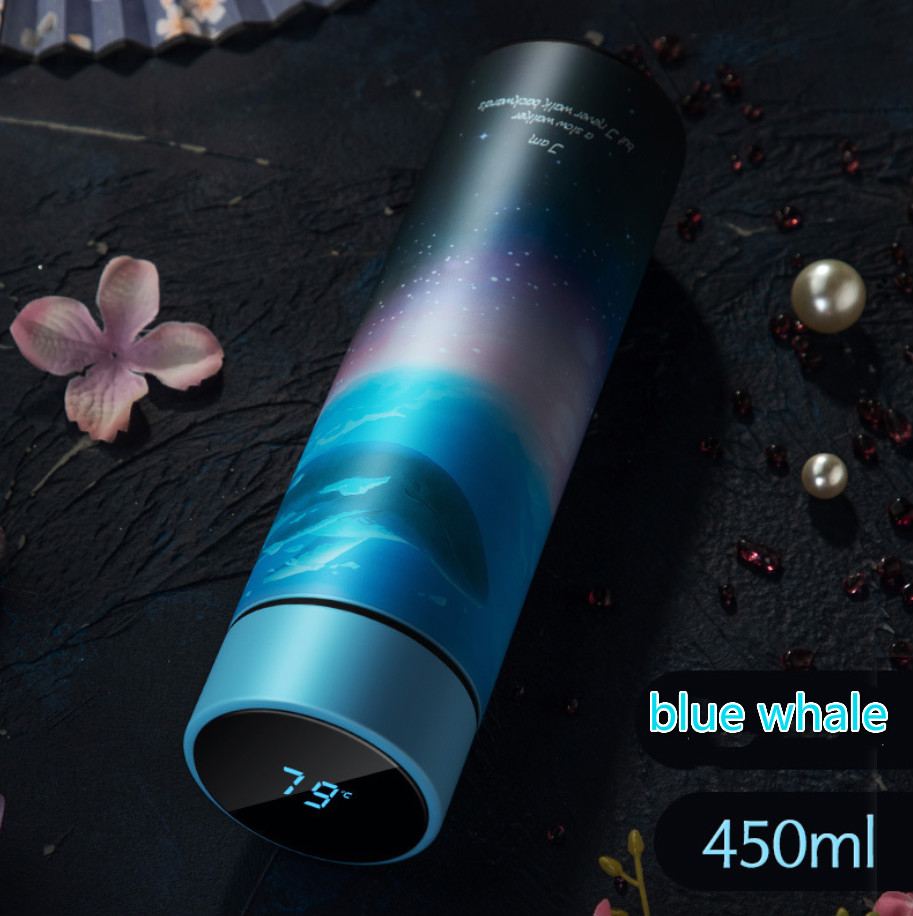 Insulated bottle with temperature display, gold - Image 6