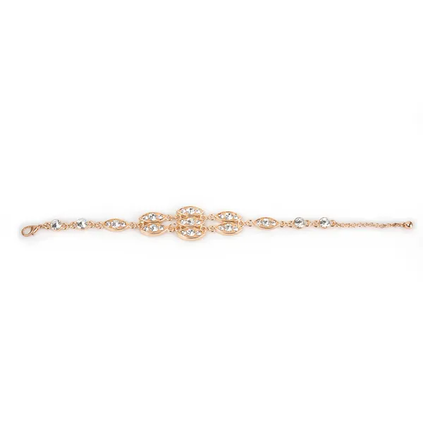 Armband mit Strasssteinen, goldfarben – Bild 2
