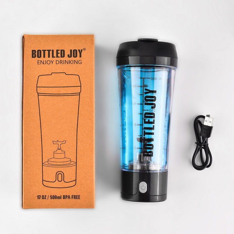 Electric shaker bottle with USB, black - Image 5