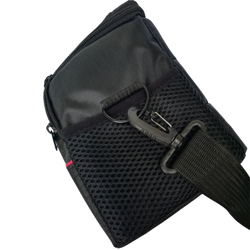Kamera-Umhängetasche aus Nylon, schwarz – Bild 2