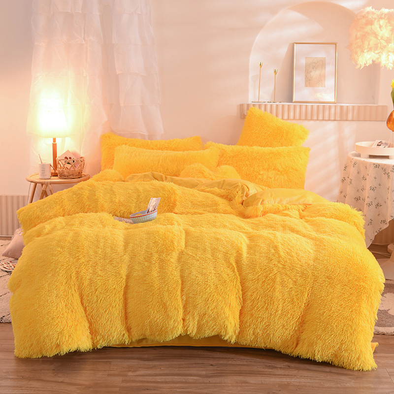 Bedding set with leopard print, plush - Image 3