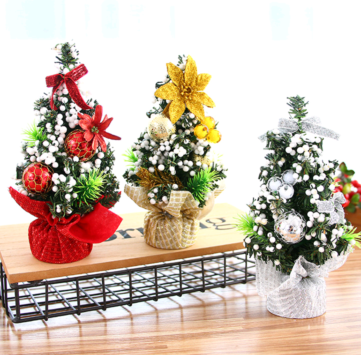 Mini árvore de Natal para a mesa, dourada - Image 8