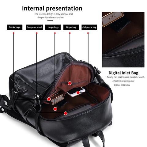 Roomy leather backpack - Image 3