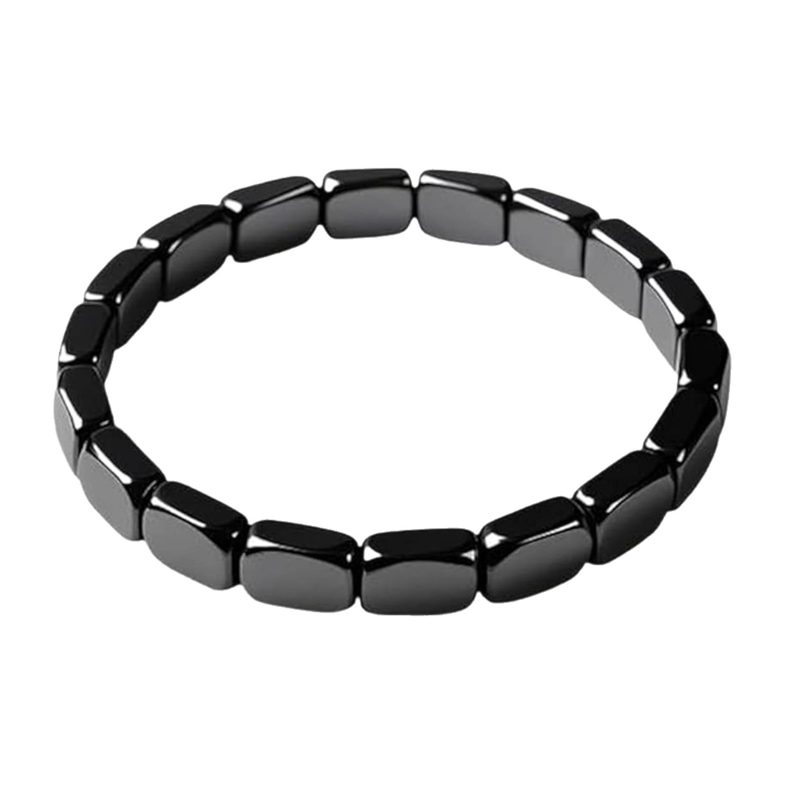 Armband aus schwarzem Turmalin mit Perlen – Bild 2