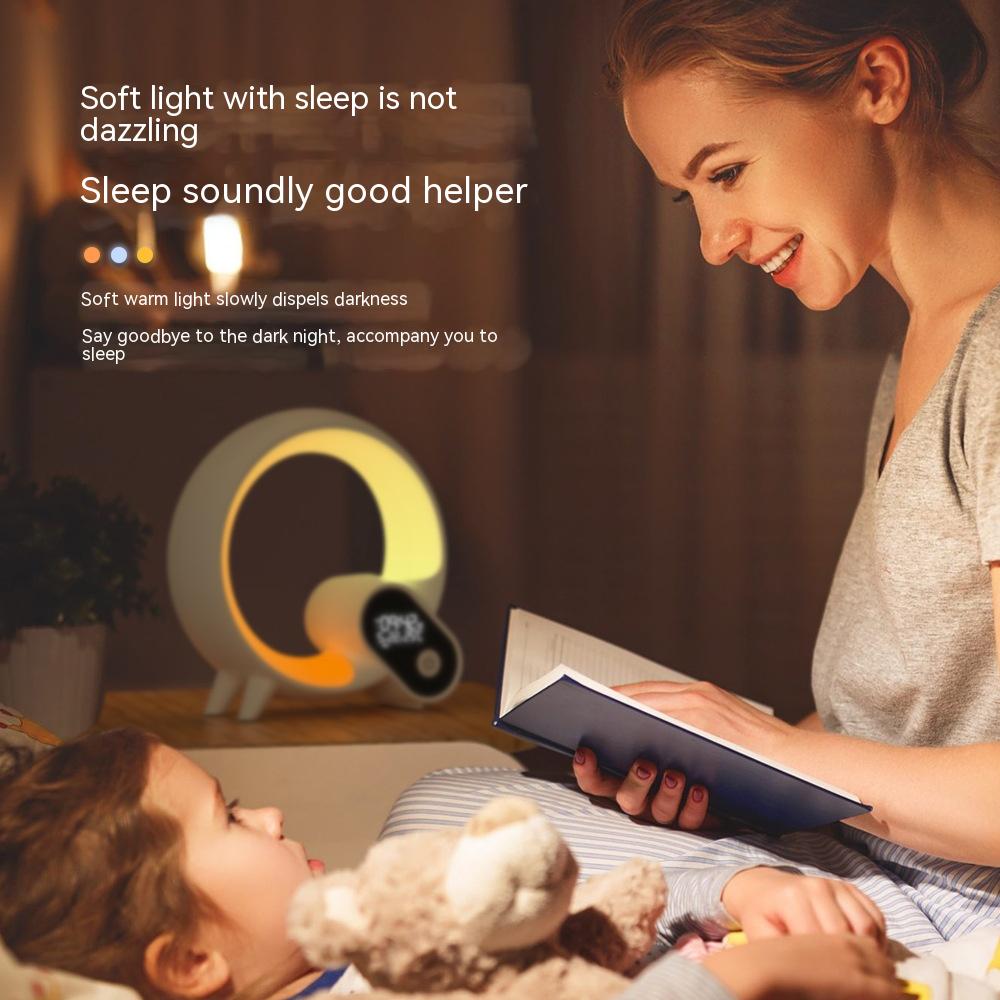Despertador con luz ambiental y altavoz Bluetooth, negro - Imagen 3